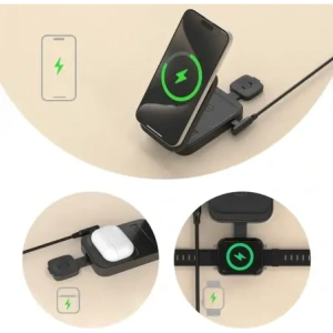 Stacja ładująca 3 w 1 iPhone Apple Watch AirPods Dudao A11 Max indukcyjna kompatybilna z MagSafe Grey Stacja ładująca 3 w 1 iPhone Apple Watch AirPods Dudao A11 Max indukcyjna kompatybilna z MagSafe Grey