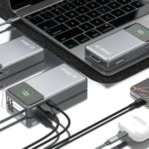 Powerbank Dudao K31 Pro 45W 20000mAh z wbudowanym zwijanym kablem USB-C - szary Powerbank Dudao K31 Pro 45W 20000mAh z wbudowanym zwijanym kablem USB-C - szary