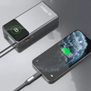 Powerbank Dudao K31 Pro 45W 20000mAh z wbudowanym zwijanym kablem USB-C - szary Powerbank Dudao K31 Pro 45W 20000mAh z wbudowanym zwijanym kablem USB-C - szary