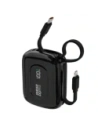 Powerbank Dudao K32 10000 mAh z wbudowanym kablem USB-C / Lightning - czarny Powerbank Dudao K32 10000 mAh z wbudowanym kablem USB-C / Lightning - czarny