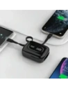 Powerbank Dudao K32 10000 mAh z wbudowanym kablem USB-C / Lightning - czarny Powerbank Dudao K32 10000 mAh z wbudowanym kablem USB-C / Lightning - czarny