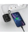 Powerbank Dudao K32 10000 mAh z wbudowanym kablem USB-C / Lightning - czarny Powerbank Dudao K32 10000 mAh z wbudowanym kablem USB-C / Lightning - czarny