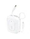 Powerbank Dudao K32 10000 mAh z wbudowanym kablem USB-C / Lightning - biały Powerbank Dudao K32 10000 mAh z wbudowanym kablem USB-C / Lightning - biały