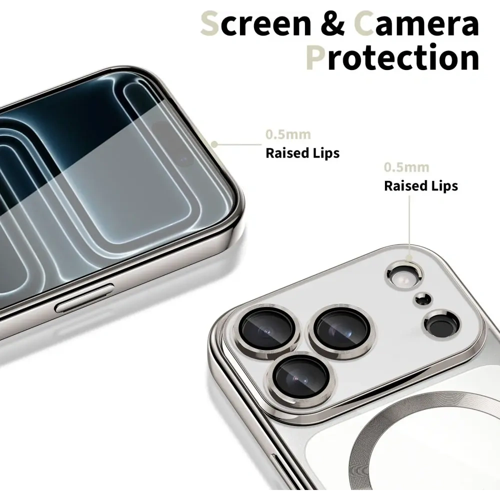 Etui Tech-Protect Flexair Magflex Magsafe iPhone 17 Pro Max Shiny Silver