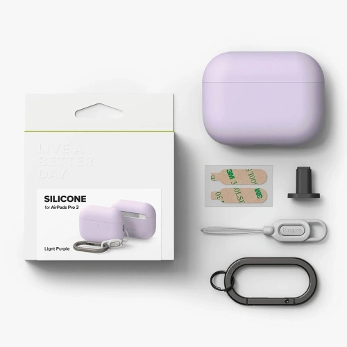 Etui Ringke Silicone Apple AirPods Pro 3 Light Purple Etui Ringke Silicone Apple AirPods Pro 3 Light Purple