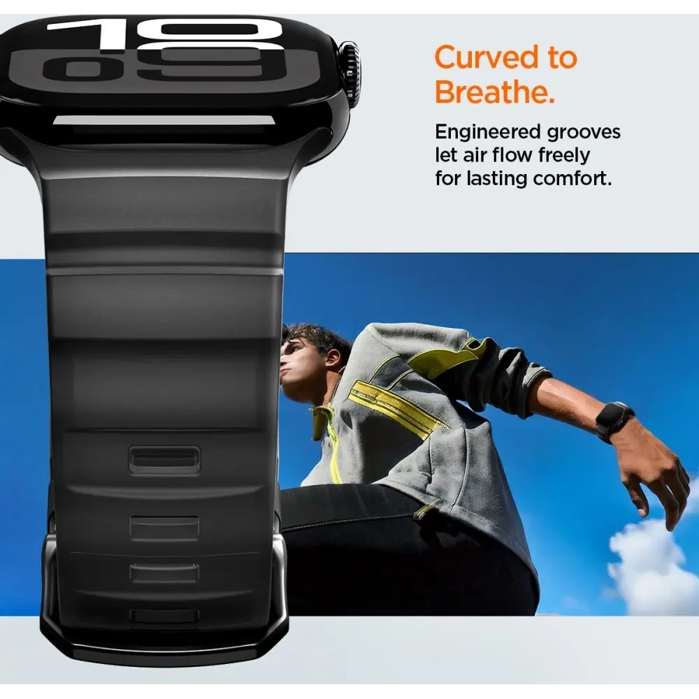 Pasek Spigen WBS2 Band Apple Watch 8 / 9 / 10 / 11 / Se / Ultra (44 / 45 / 46 / 49 Mm) Black