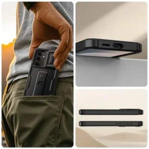 Etui Tech-Protect Flexair Kevlar Cam+ Samsung Galaxy S25 FE Black Etui Tech-Protect Flexair Kevlar Cam+ Samsung Galaxy S25 FE Black