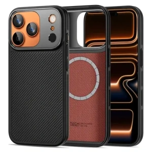 Etui Tech-Protect Flexair Kevlar Aramid Magsafe iPhone 17 Pro Max Black Etui Tech-Protect Flexair Kevlar Aramid Magsafe iPhone 17 Pro Max Black