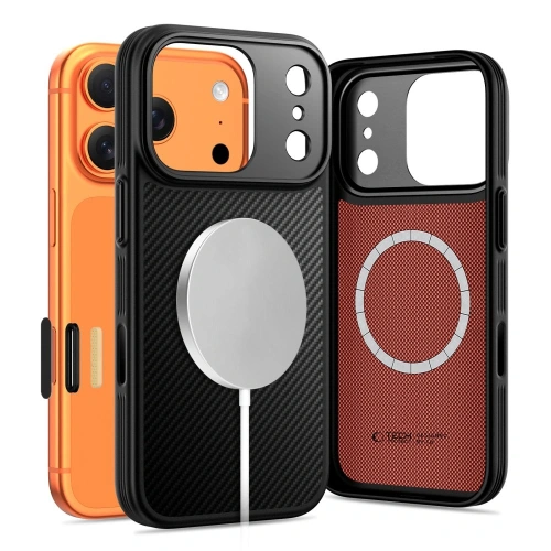 Etui Tech-Protect Flexair Kevlar Aramid Magsafe iPhone 17 Pro Black Etui Tech-Protect Flexair Kevlar Aramid Magsafe iPhone 17 Pro Black