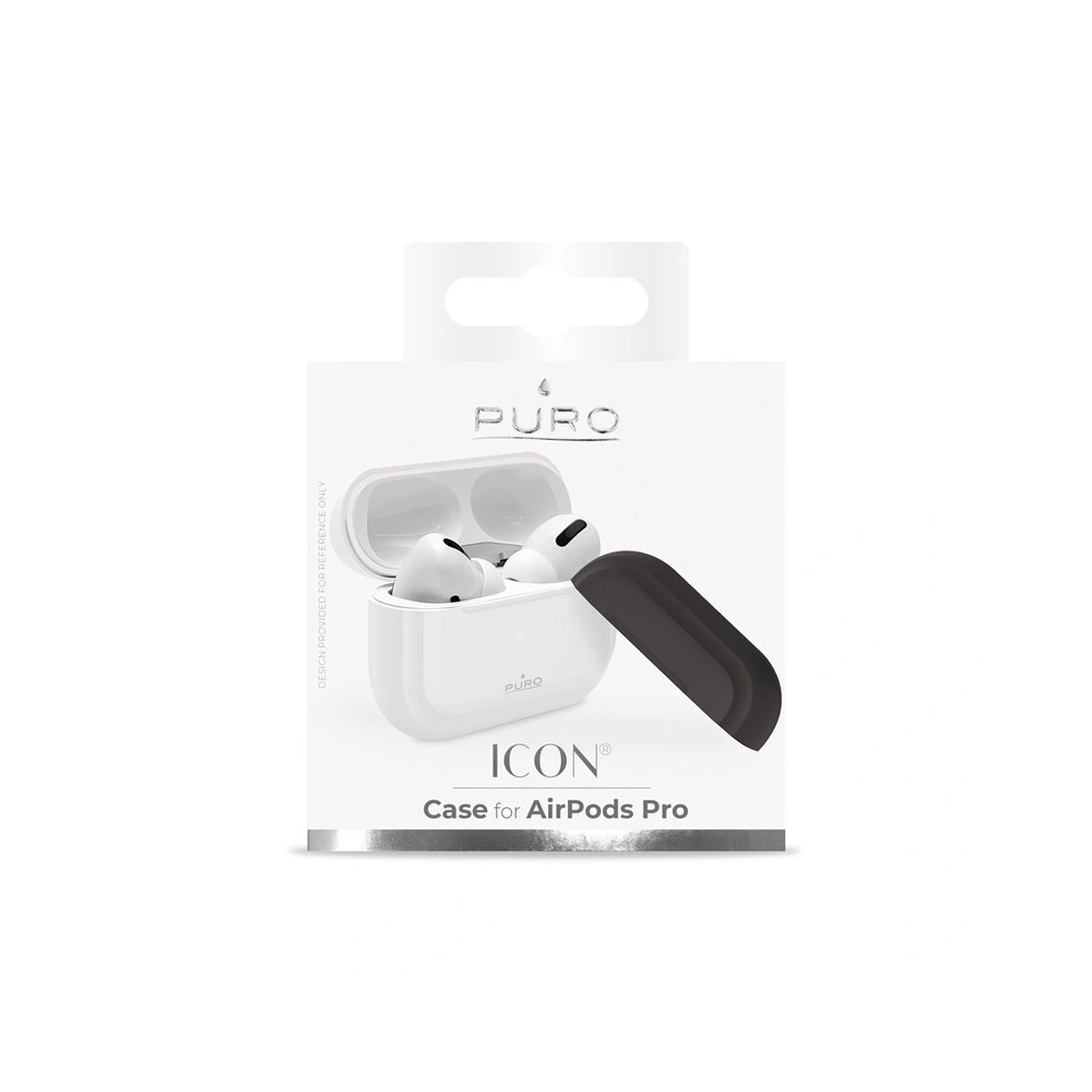 Etui PURO ICON Case Apple AirPods Pro z dodatkową osłonką (White + White Cap + Dark Grey Cap)