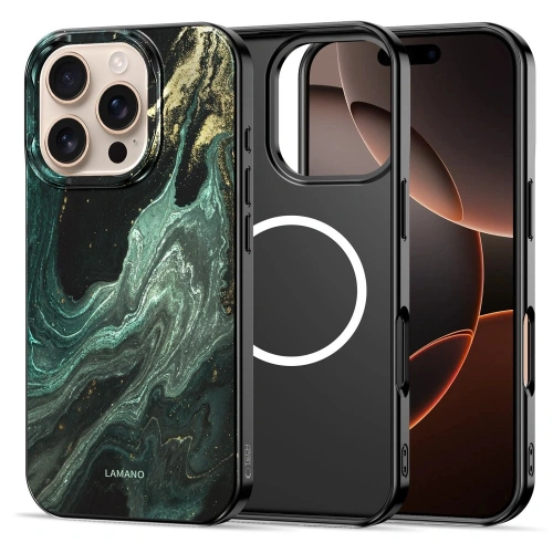 Etui Tech-Protect Flexair Lamano Magsafe iPhone 16 Pro Max Verde Aura Etui Tech-Protect Flexair Lamano Magsafe iPhone 16 Pro Max Verde Aura
