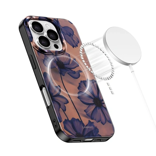 Etui Tech-Protect Flexair Lamano Magsafe iPhone 16 Pro Velvet Night Etui Tech-Protect Flexair Lamano Magsafe iPhone 16 Pro Velvet Night