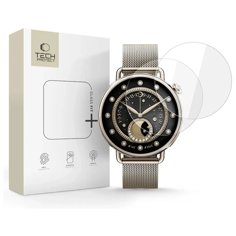 Szkło Hartowane Etui Tech-Protect Flexair Glass Fit+ 2-pack Xiaomi Watch S4 (41 Mm) Clear
