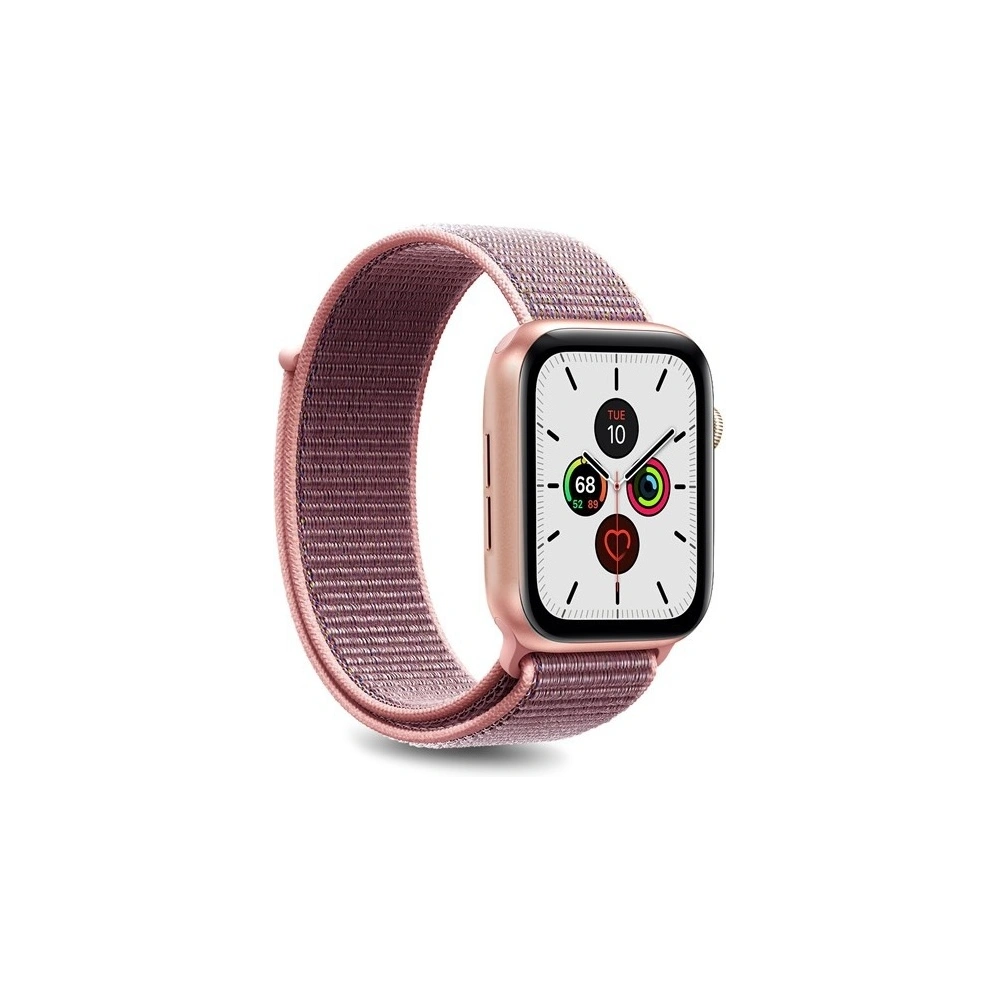 Nylonowy pasek PURO Band Apple Watch 4/5/6/7/SE/8/9/10 40/41/42mm (Różowy)