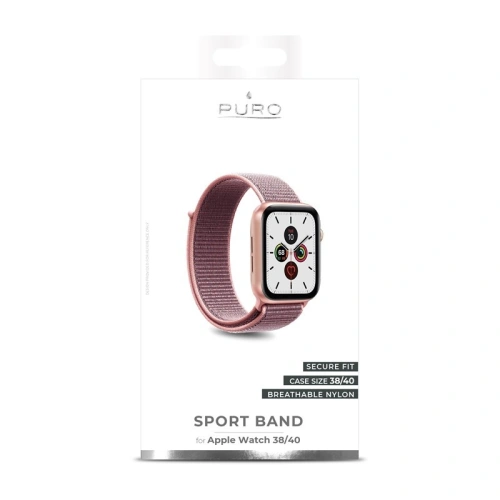 Kup Nylonový pásek PURO Band Apple Watch 4/5/6/7/SE/8/9/10 40/41/42mm (Růžový) - PUR192PNK - {ean13} - Sklep Home Screen