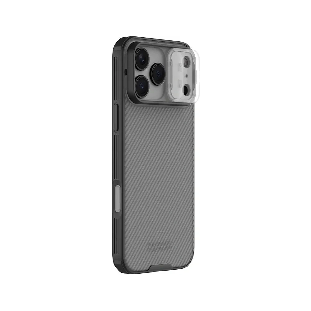 Etui Nillkin Camshield Pro z osłoną aparatu iPhone 17 Pro Max Transparent Black / Przezroczysty Czarny