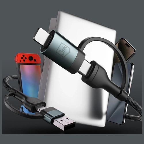 Kabel 3MK Hyper Cable N-SERIES USB-A / USB-C / USB-C/Lightning 1.2m 9V/2A 60W