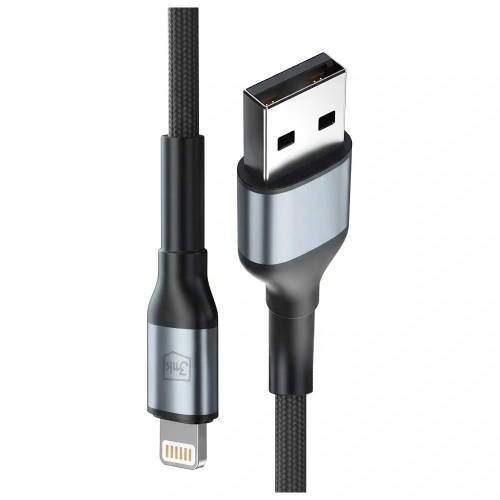 Kabel 3MK Hyper Cable N-SERIES USB-A / Lightning 1m 5V/2.4A 12W czarny