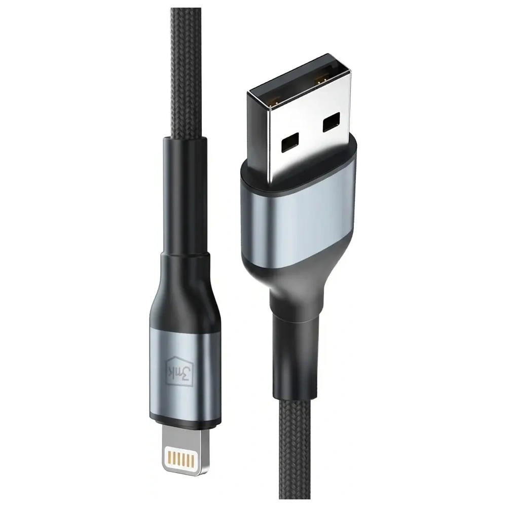 Kabel 3MK Hyper Cable N-SERIES USB-A / Lightning 1m 5V/2.4A 12W czarny