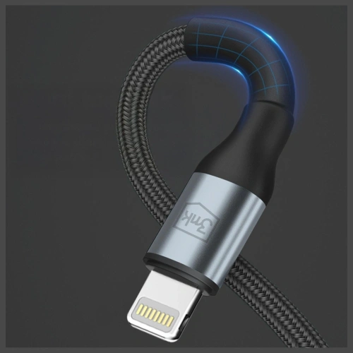 Kabel 3MK Hyper Cable N-SERIES USB-A / Lightning 1m 5V/2.4A 12W czarny