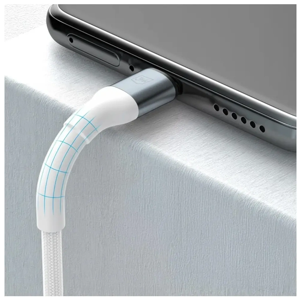 Kabel 3MK Hyper Cable N-SERIES USB-A / USB-C 1m 9V/2A 18W biały