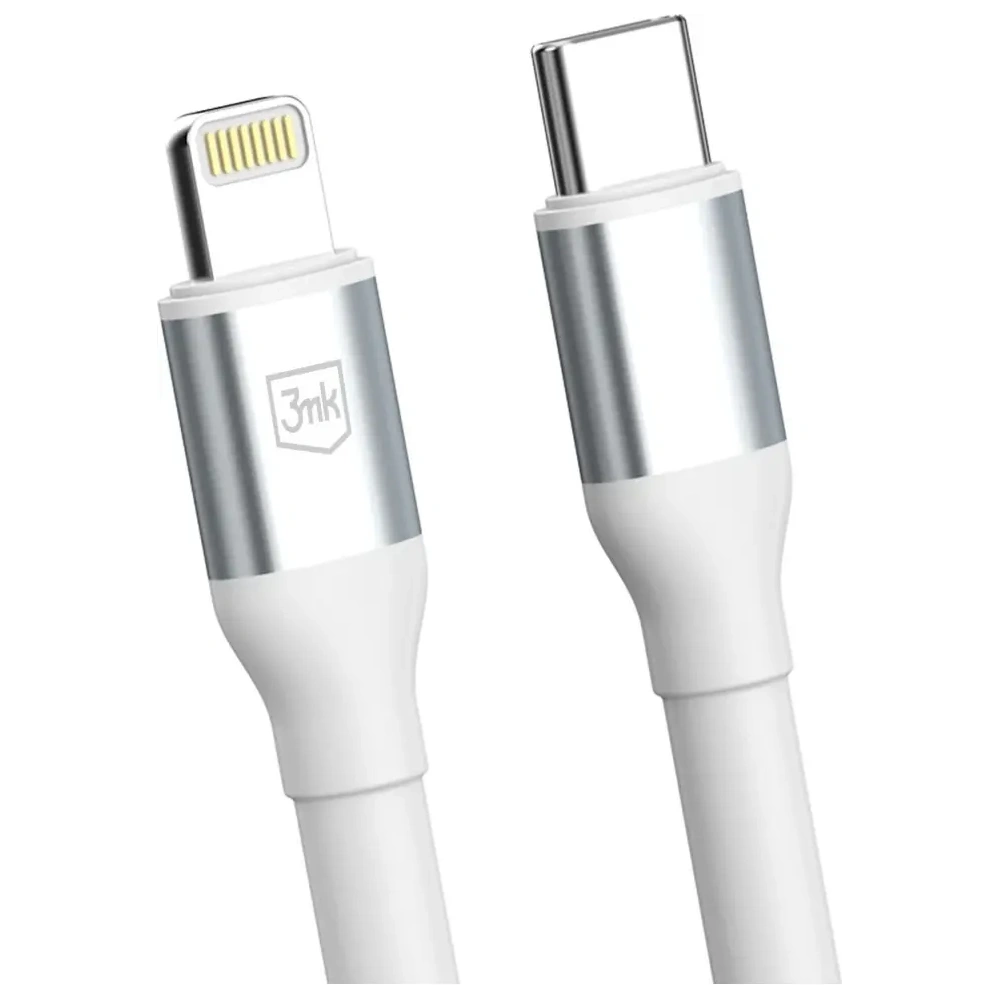 Kabel 3MK Hyper Cable N-SERIES USB-C / Lightning 1m 9V/2A 20W biały