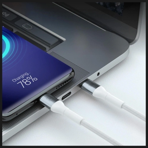 Kabel 3MK Hyper Cable N-SERIES USB-C / USB-C 1m 20V/5A 100W biały