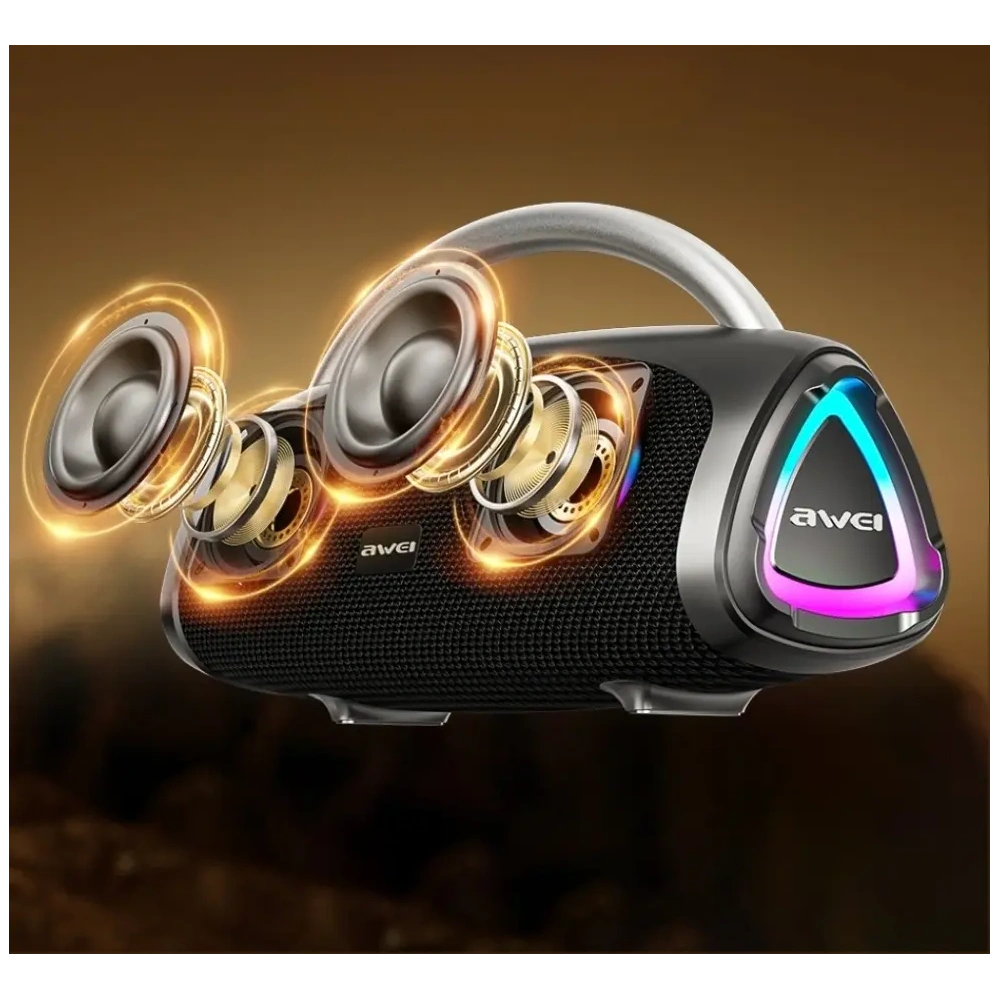 Głośnik bezprzewodowy AWEI KA39 100W Bluetooth 5.3 przenośny zewnętrzny czarny
