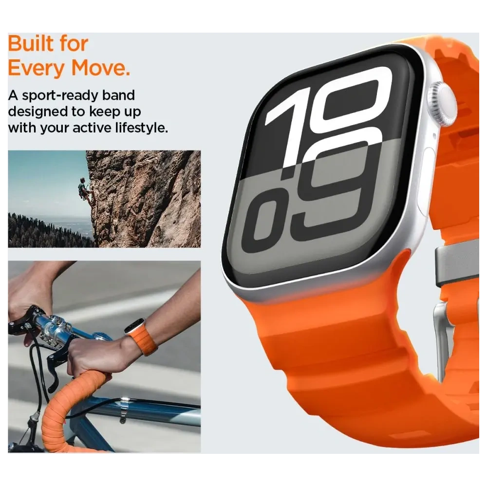 Pasek Spigen WBS2 Band Apple Watch 8 / 9 / 10 / 11 / Se / Ultra (44 / 45 / 46 / 49 Mm) Orange