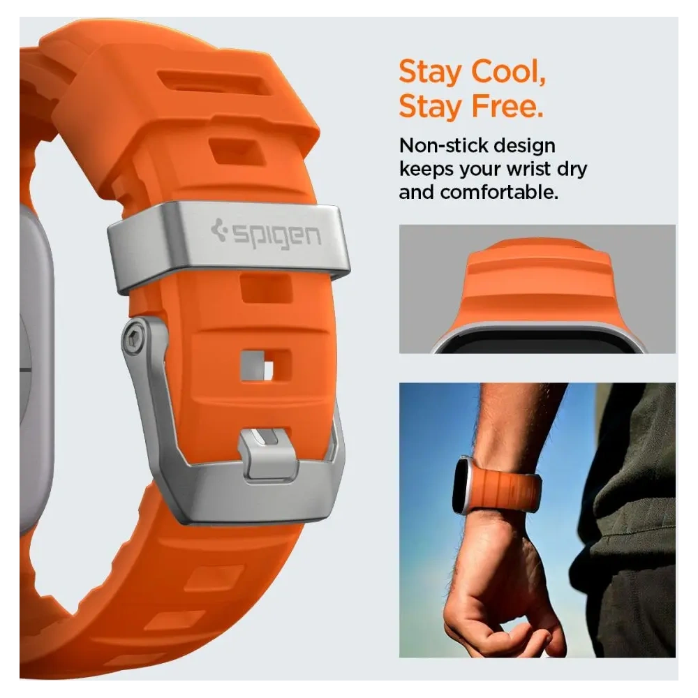 Pasek Spigen WBS2 Band Apple Watch 8 / 9 / 10 / 11 / Se / Ultra (44 / 45 / 46 / 49 Mm) Orange