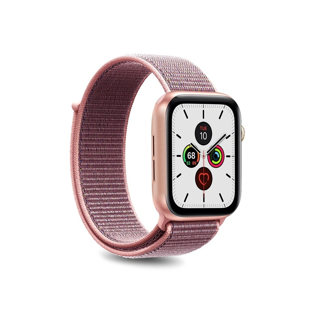 Nylonowy pasek PURO Band Apple Watch 4/5/6/7/SE/8/9/Ultra 44/45/49mm (Różowy)