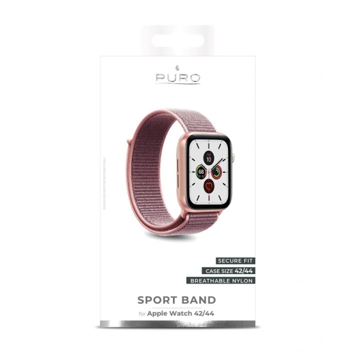 Kup Panglica din nylon PURO Band Apple Watch 4/5/6/7/SE/8/9/Ultra 44/45/49mm (Roz) - PUR198PNK - {ean13} - Sklep Home Screen