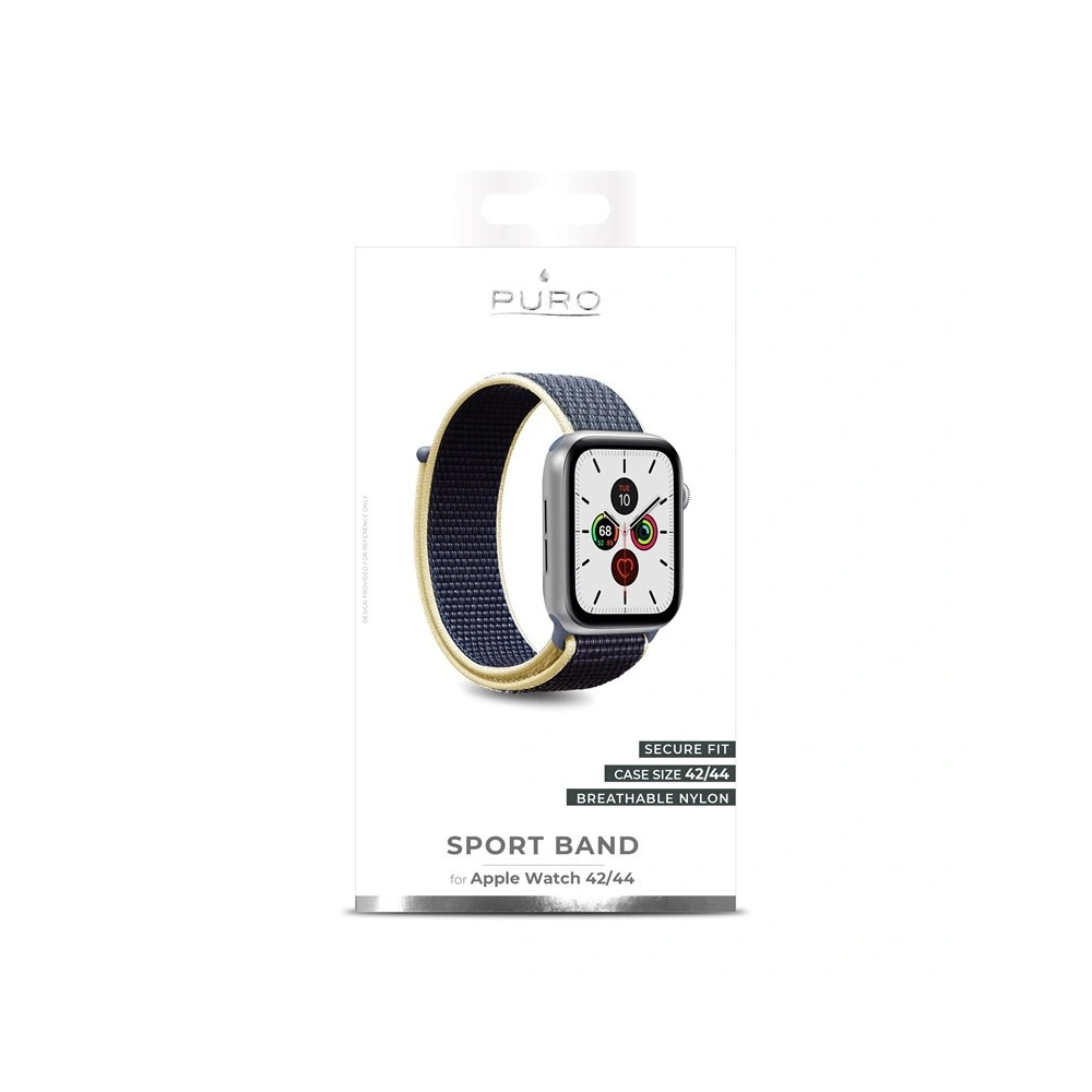 Nylonowy pasek PURO Band Apple Watch 4/5/6/7/SE/8/9/Ultra 44/45/49mm (Niebieski)