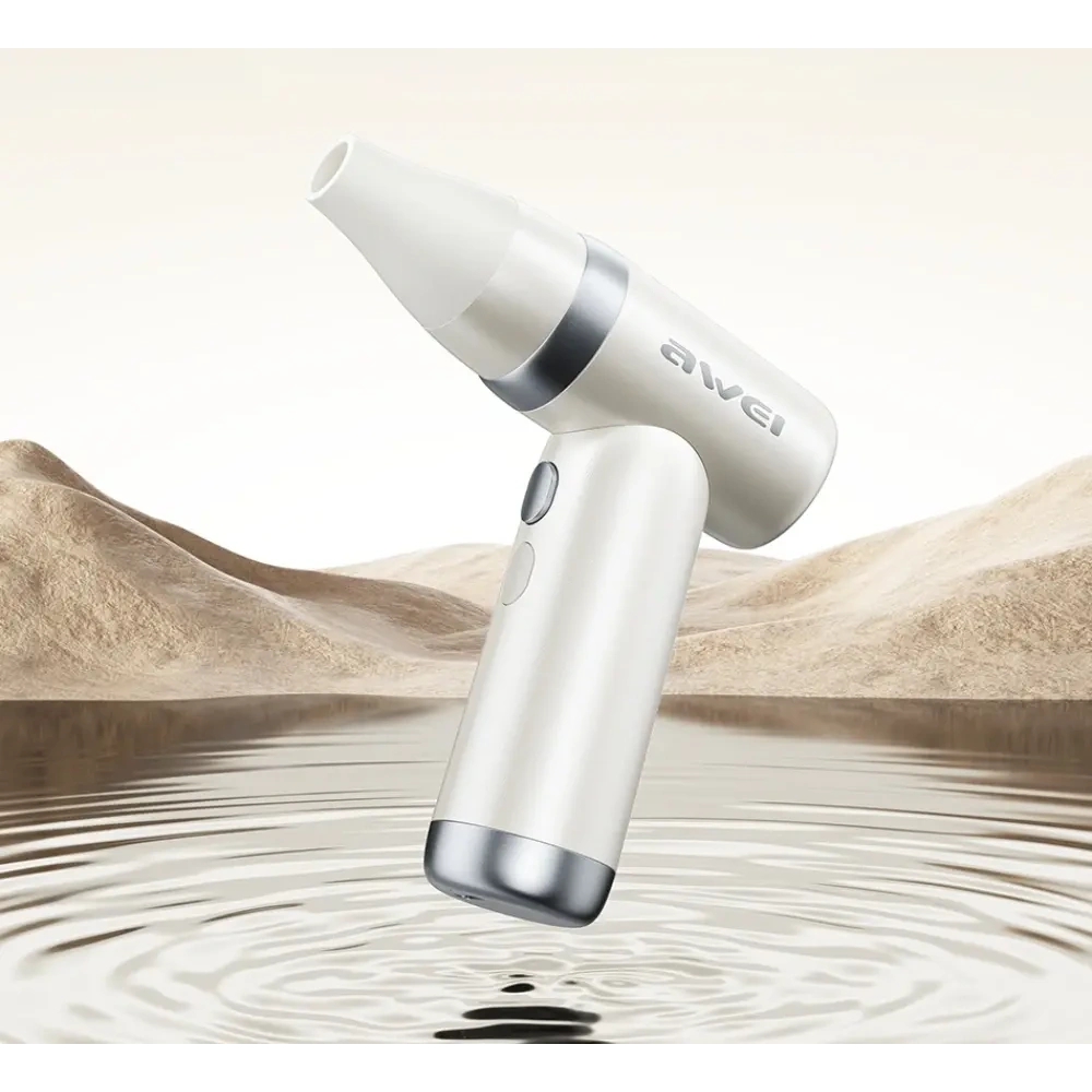 Wielofunkcyjny wiatrak AWEI F40 3w1 3300mAh biały