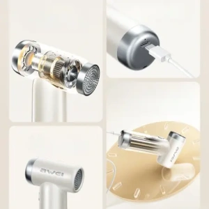 Wielofunkcyjny wiatrak AWEI F40 3w1 3300mAh biały