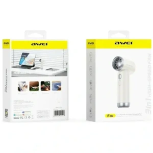 Wielofunkcyjny wiatrak AWEI F40 3w1 3300mAh biały
