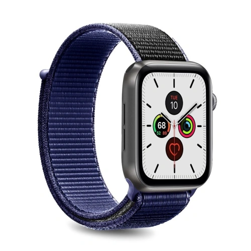 Kup Nylonový pásku PURO Band Apple Watch 4/5/6/7/SE/8/9/Ultra 44/45/49mm (Námořnická modř/Černá) - PUR201NAV - {ean13} - Sklep Home Screen