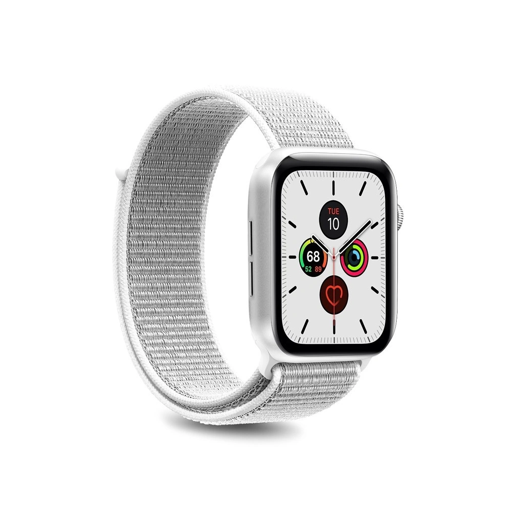 Nylonowy pasek PURO Band Apple Watch 4/5/6/7/SE/8/9/Ultra 44/45/49mm (Biały)