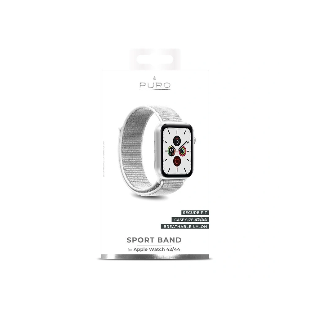 Nylonowy pasek PURO Band Apple Watch 4/5/6/7/SE/8/9/Ultra 44/45/49mm (Biały)