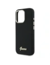 Etui Guess do Apple iPhone 16 Pro hardcase Silicone Script Metal Logo & Frame czarny Etui Guess do Apple iPhone 16 Pro hardcase Silicone Script Metal Logo & Frame czarny