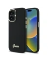 Etui Guess do Apple iPhone 16 Plus hardcase Silicone Script Metal Logo & Frame czarny