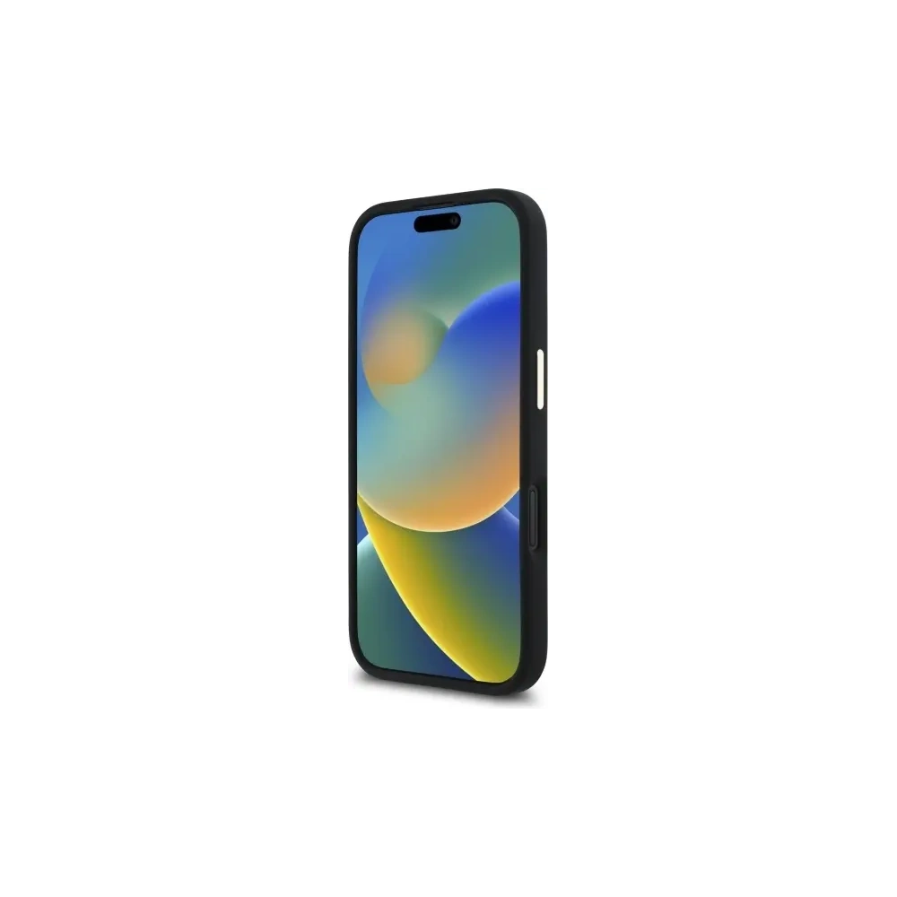 Etui Guess do Apple iPhone 16 Plus hardcase Silicone Script Metal Logo & Frame czarny