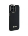 Etui Guess do Apple iPhone 16 hardcase Silicone Script Metal Logo & Frame czarny Etui Guess do Apple iPhone 16 hardcase Silicone Script Metal Logo & Frame czarny
