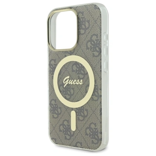 Etui Guess do Apple iPhone 16 Pro hardcase IML 4G MagSafe brązowy Etui Guess do Apple iPhone 16 Pro hardcase IML 4G MagSafe brązowy
