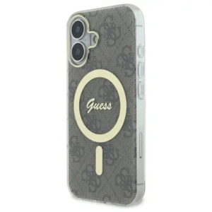Etui Guess do Apple iPhone 16 hardcase IML 4G MagSafe brązowy Etui Guess do Apple iPhone 16 hardcase IML 4G MagSafe brązowy
