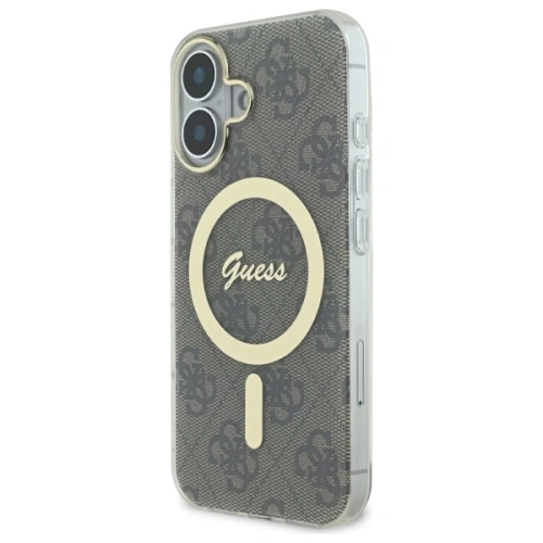 Etui Guess do Apple iPhone 16 hardcase IML 4G MagSafe brązowy Etui Guess do Apple iPhone 16 hardcase IML 4G MagSafe brązowy