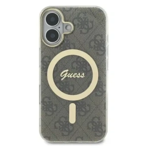 Etui Guess do Apple iPhone 16 hardcase IML 4G MagSafe brązowy Etui Guess do Apple iPhone 16 hardcase IML 4G MagSafe brązowy
