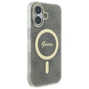 Etui Guess do Apple iPhone 16 hardcase IML 4G MagSafe brązowy Etui Guess do Apple iPhone 16 hardcase IML 4G MagSafe brązowy