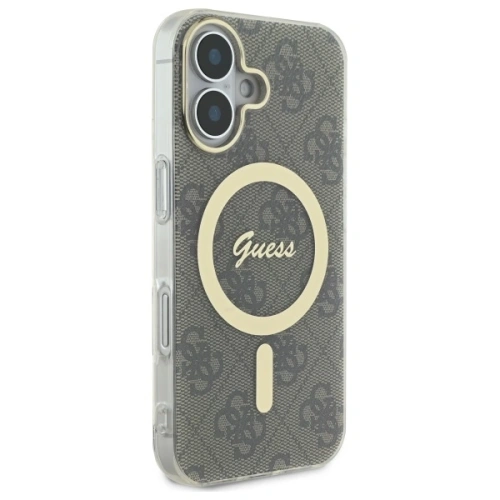 Etui Guess do Apple iPhone 16 hardcase IML 4G MagSafe brązowy Etui Guess do Apple iPhone 16 hardcase IML 4G MagSafe brązowy