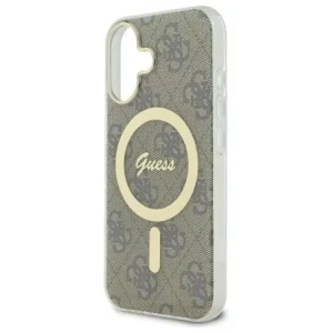Etui Guess do Apple iPhone 16 hardcase IML 4G MagSafe brązowy Etui Guess do Apple iPhone 16 hardcase IML 4G MagSafe brązowy